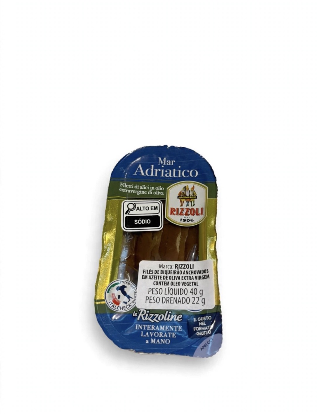 Filé de Anchovas em Azeite Extra Virgem - 40g (22g drenado)