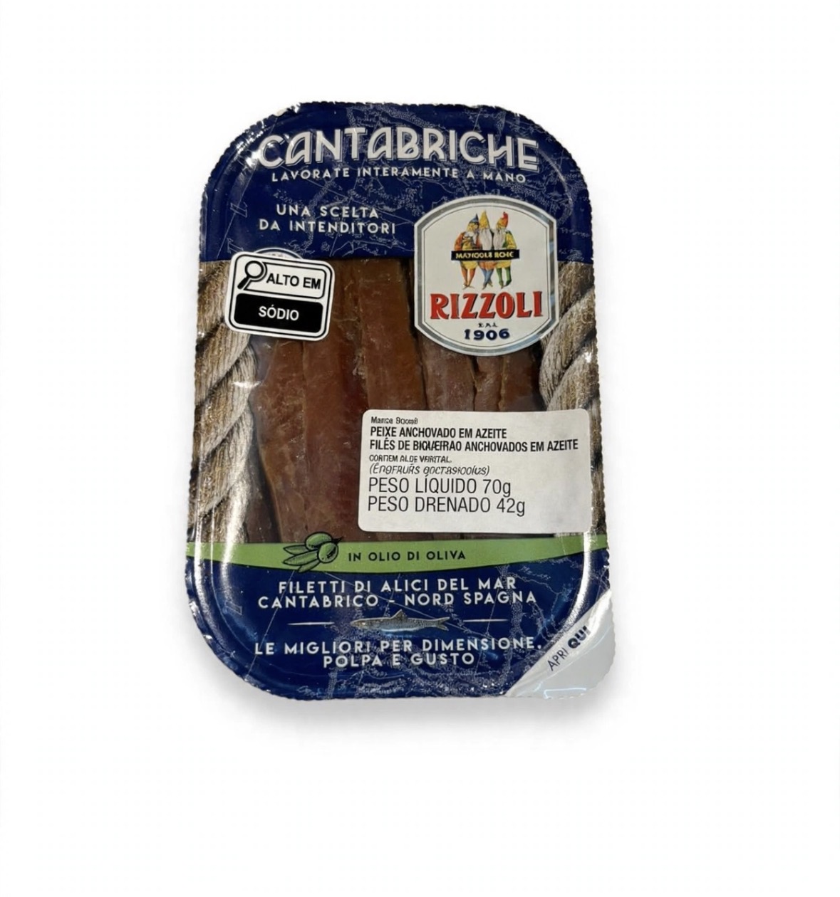 Filé de Anchovas em Azeite Mar Cantábrico - 70g (42g drenado)