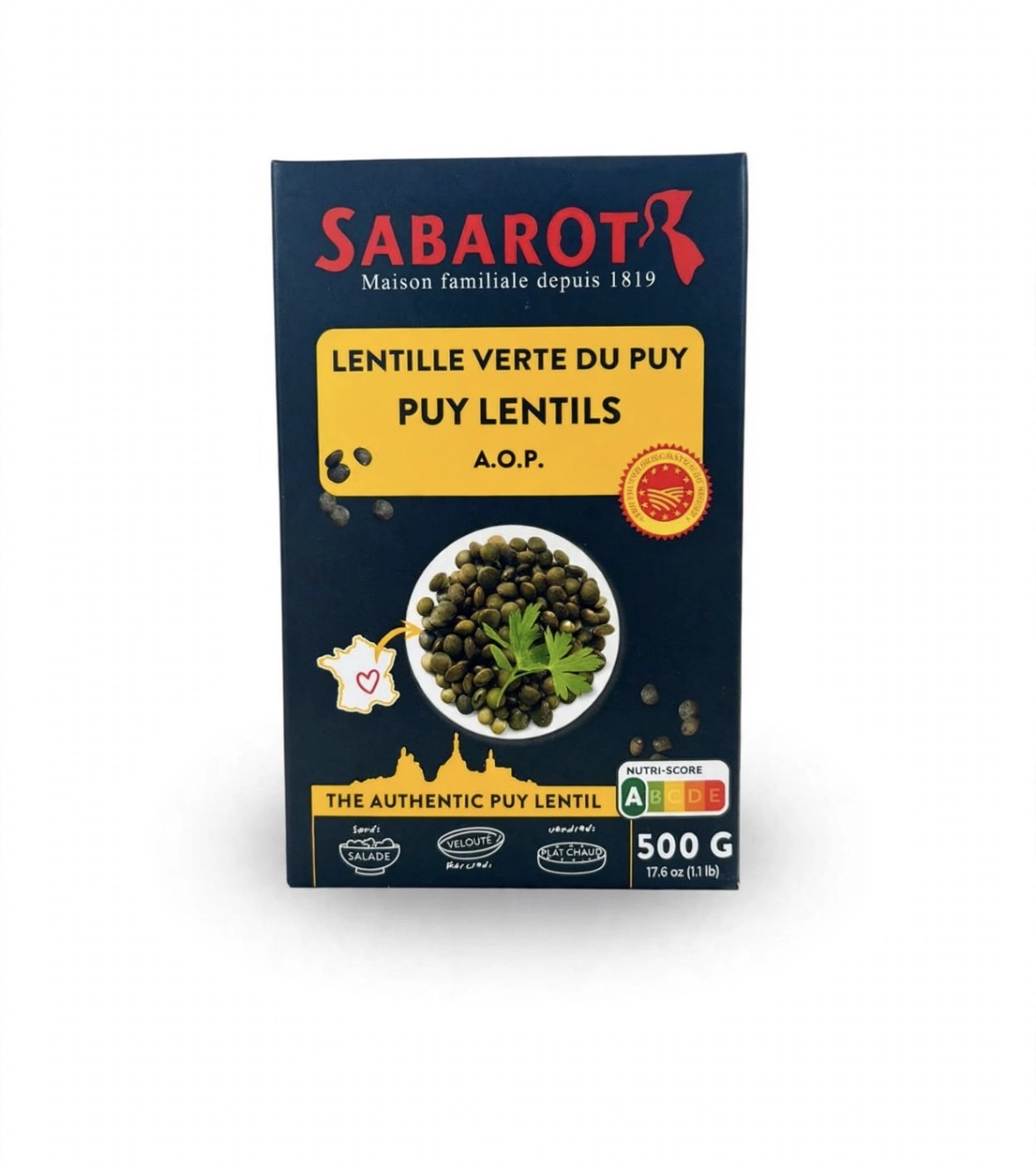 Lentilhas de Puy AOP - Pacote 500g