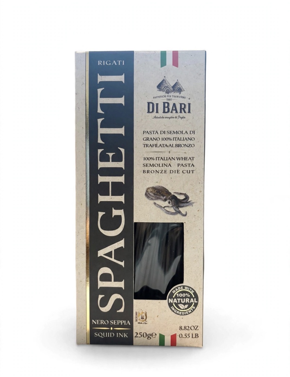 Spaghetti Rigati com Tinta de Lula - 250g